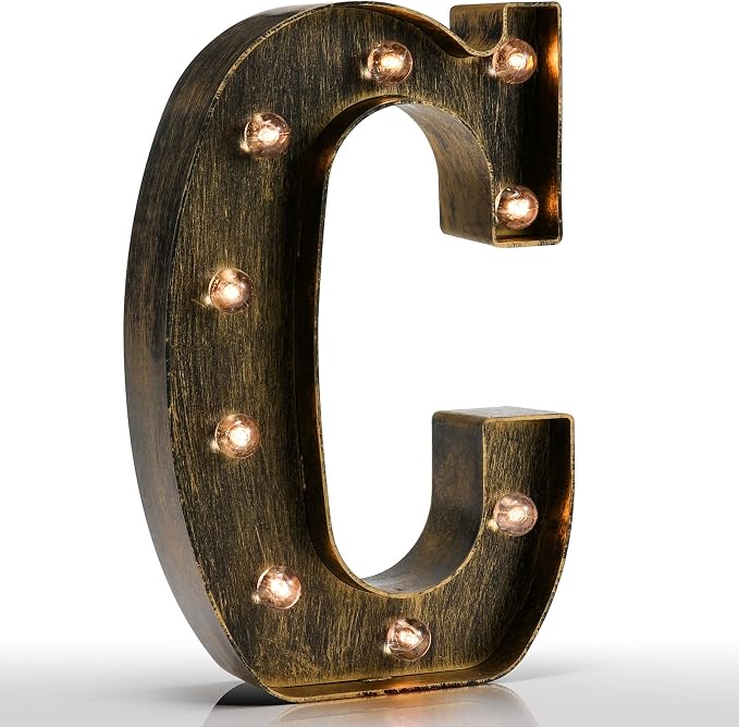 Pooqla Vintage Light Up Marquee Letters by Pooqla