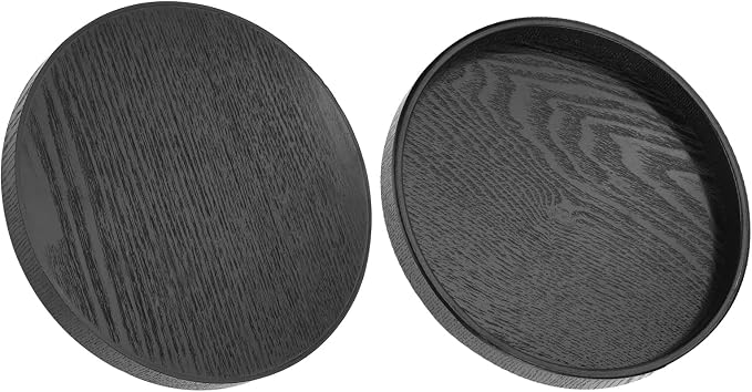Yinhing Round Tray, Coffee Table Tray Food Meals Serving Plate Restaurant Wood - Image 4
