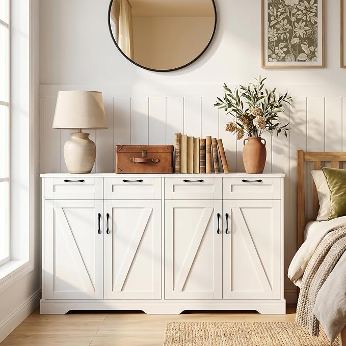 60" Farmhouse Buffet Cabinet - Image 9