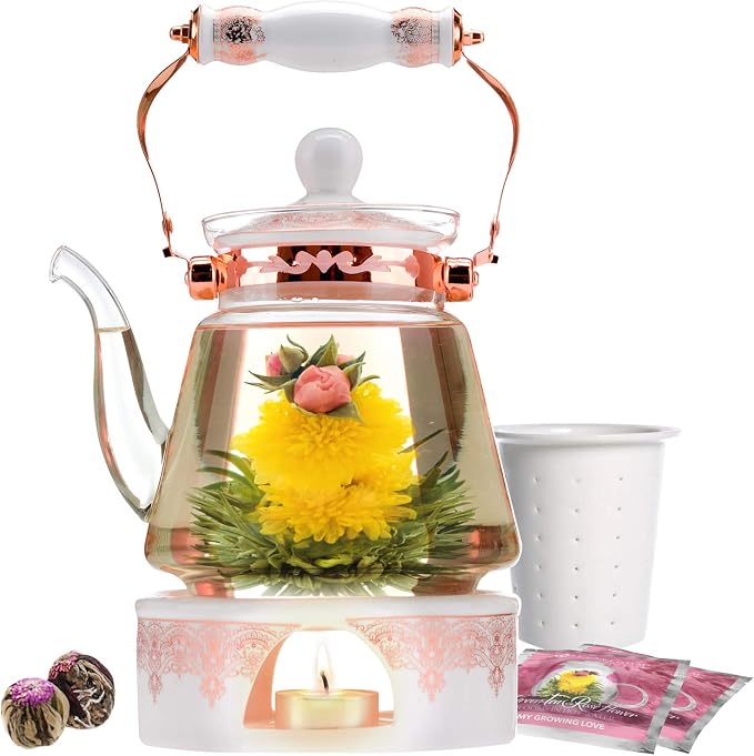 Teabloom Buckingham Palace Teapot & Flowering Tea Gift Set by Teabloom