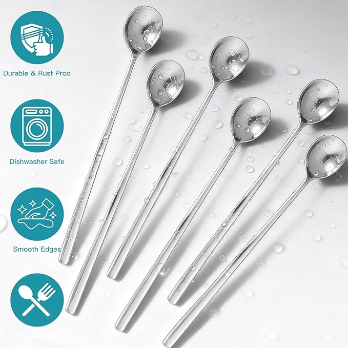 Ninsula 9.5-Inch Long Spoon, Ice Tea Spoons - Image 3