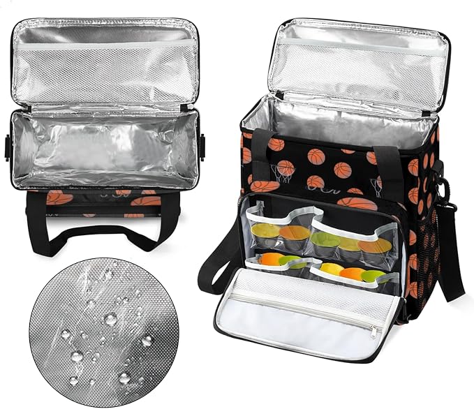 Basketball Coffee Maker Travel Bag, Basketball Large Carrying Storage Case - Image 3