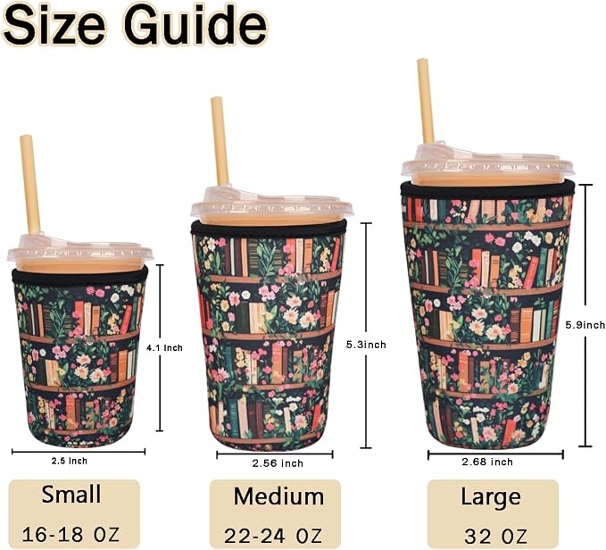 Reusable Insulated Sleeve for Iced Coffee Cup, Beverage Holder for Iced Coffee - Image 5