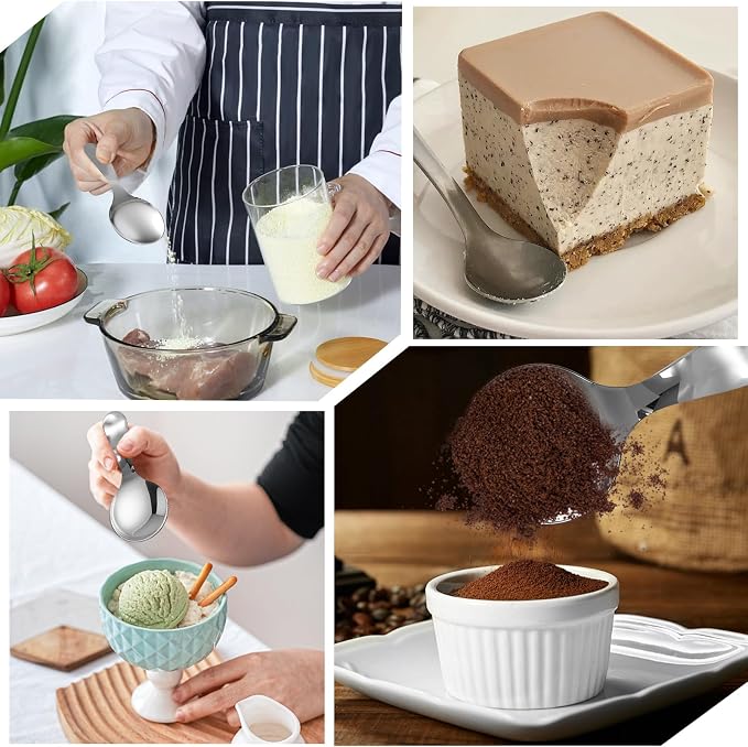 5 Pack Short Handle Scoops, Stainless Steel Mini Scoops Small Spoons, Versatile - Image 6