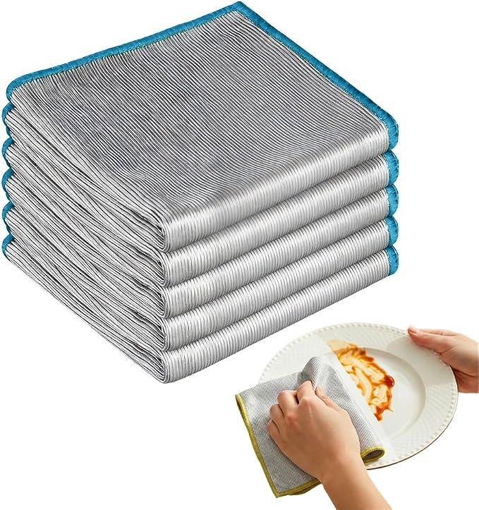 6 Pack Glass Polishing Cloth, Streak Free Cleaning Cloth, Wine Glass Polishing by YTXOX