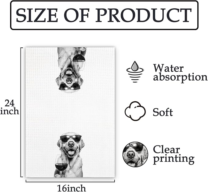 Labrador Retriever Gifts Wine Kitchen Towels, Gifts - Image 7