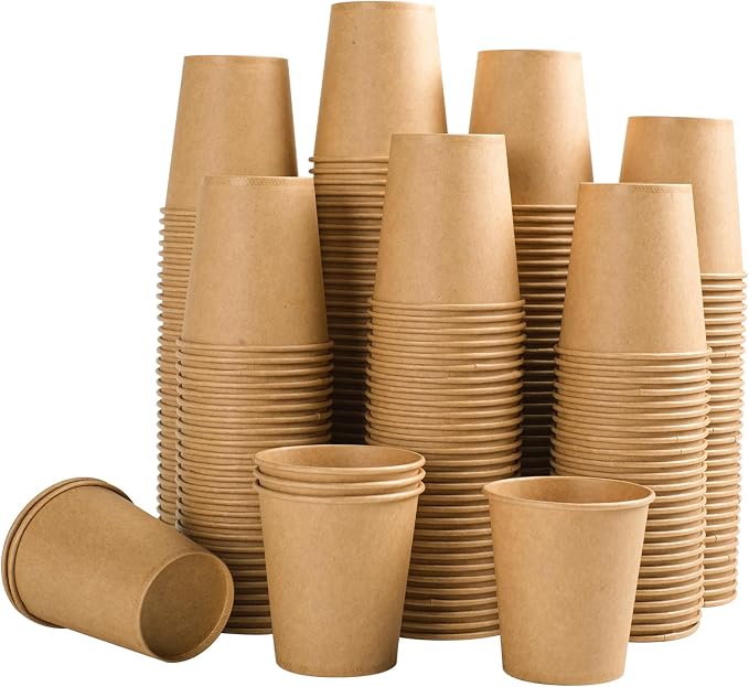 Clawsoff 100 Pack 5 oz Paper Cups, Disposable Kraft Bathroom Cups 5 Ounce by BuyNow