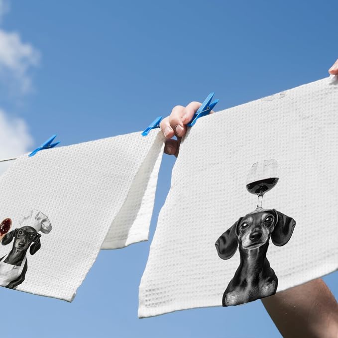 Funny Dachshund Hand Towels, Dachshund Gifts - Image 5