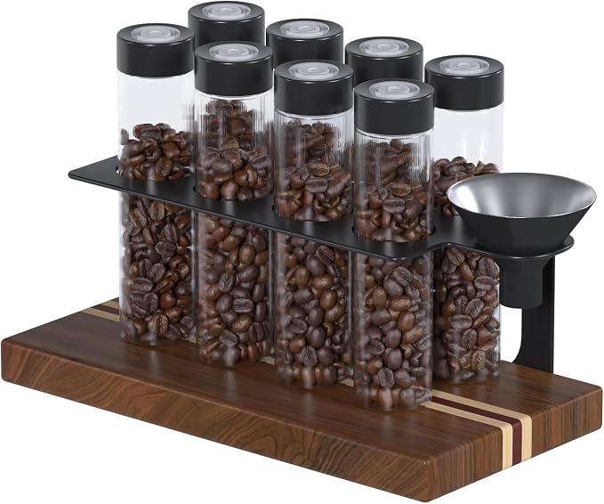 VZONE Coffee Bean Cellar Tubes Single Dose Glass Coffee Container by VZONE