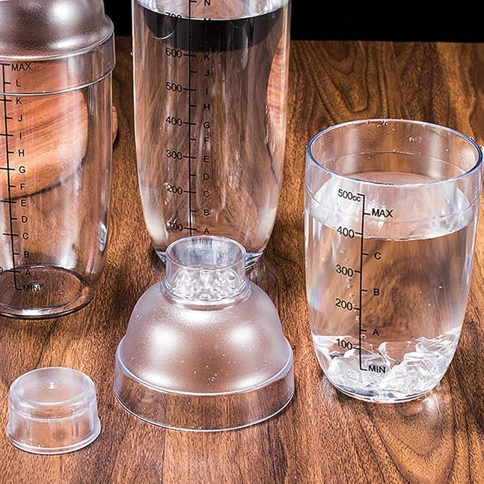 Plastic Cocktail Shaker, Drink Mixer Hand Shaker Cup - Image 5