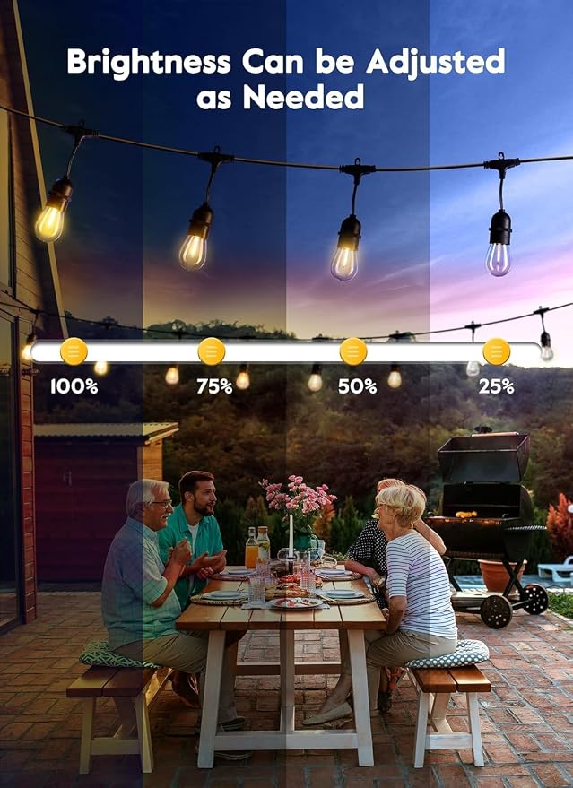 Brightown 82FT Outdoor String Lights - Image 3