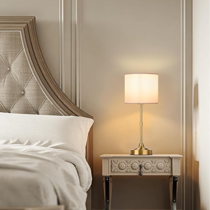 Rechargeable Cordless LED Table Lamp Fabric Shade Desk Lamp, 3-Level Dimmable - Image 5