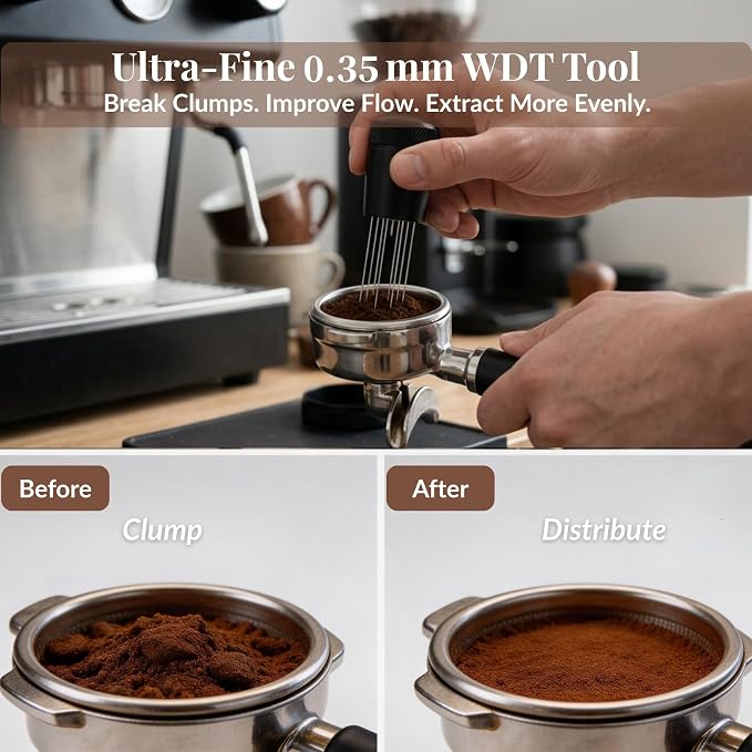 8 PCS Espresso Accessories Kit, 53.3mm Espresso Tamper 54mm Portafilter - Image 7