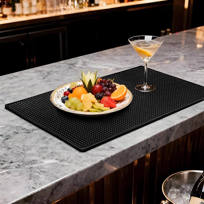 2 Pack Rubber Bar Mats for Countertop, Coffee Bar Mats Accessories for Cocktail - Image 6