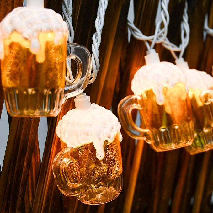 Beer Mug String Lights Celebration Decor Lights, 8.5Ft Outdoor Tropical Lights - Image 4