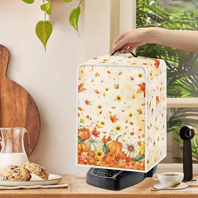 Thanksgiving Pumpkin Maple Leaf Coffee Machine Dust Covers - Image 4