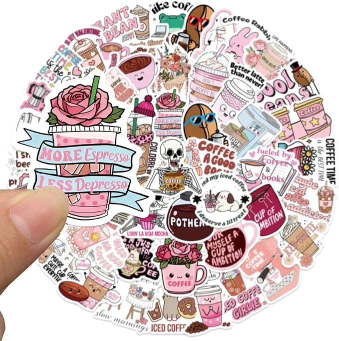Funny Coffee Waterproof Stickers - Image 3