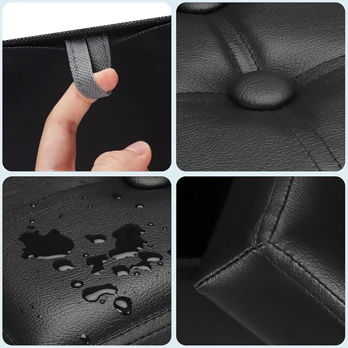 Bsketa Storage Ottoman Foot Rest Stool, Small Leather Storage Ottomans Bench - Image 6