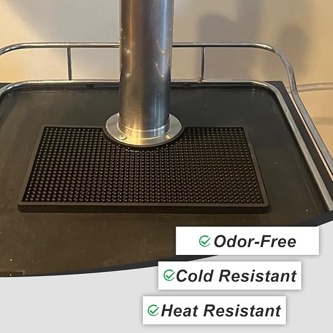 MRbrew Beer Drip Tray, Non-Slip PVC Kegerator Surface Mount Drip Tray Mat - Image 4