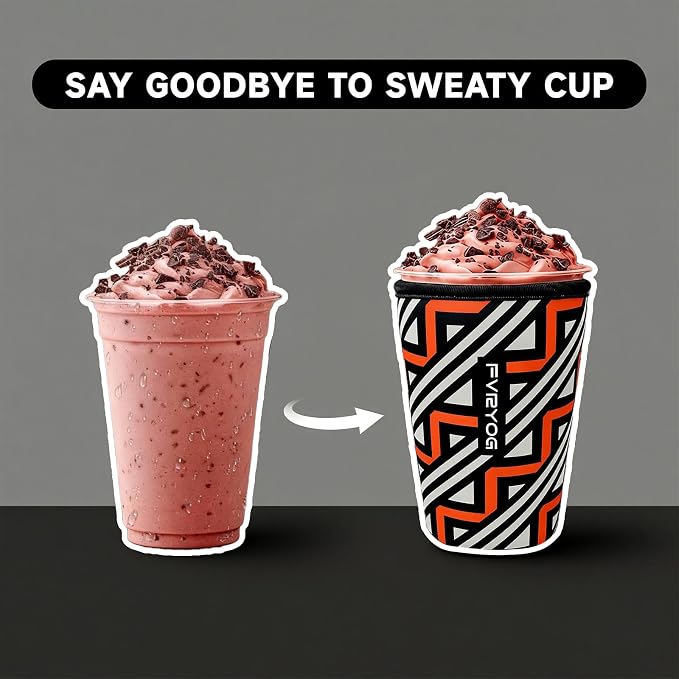 Reusable Insulated Neoprene Iced Coffee Sleeves - Image 5