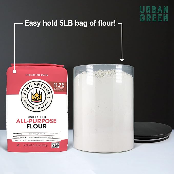 Urban Green Glass Jars with Black Lids, Glass Food Storage Canister with black - Image 4