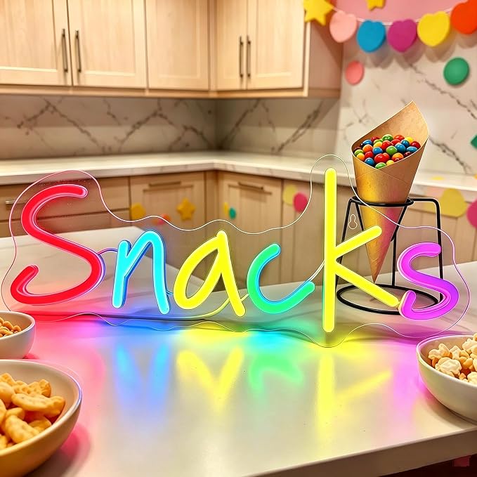 Snacks Neon Sign, Snack Bar Sign by KATMBFUE