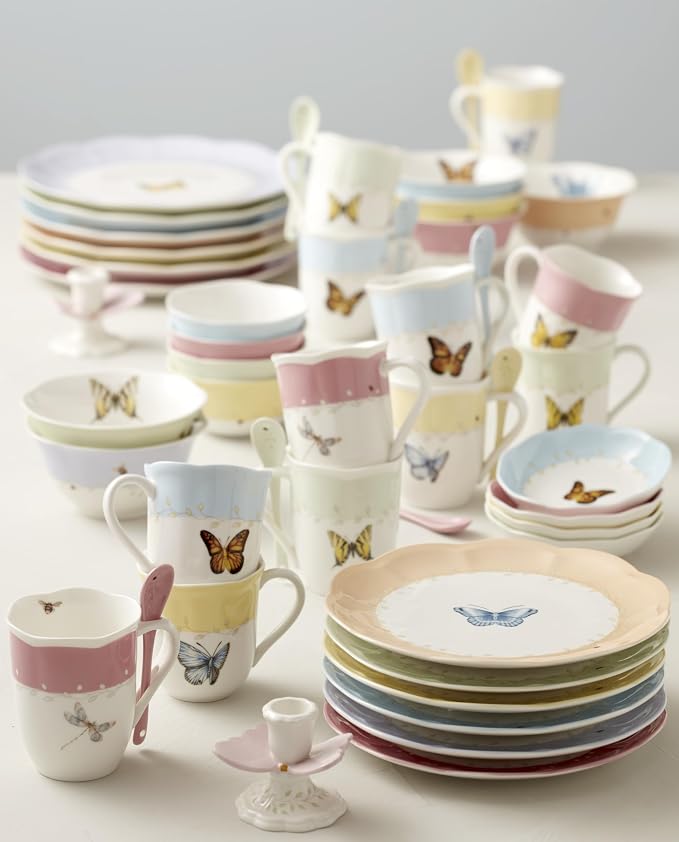 Lenox Coffee Mug Set, Butterfly Meadow Colors 4-Piece Mug Set, Service - Image 9