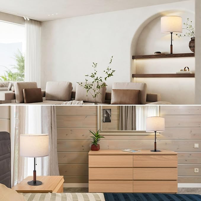 21" Set of 2 Modern Table Lamp Bedside Lamps - Image 3