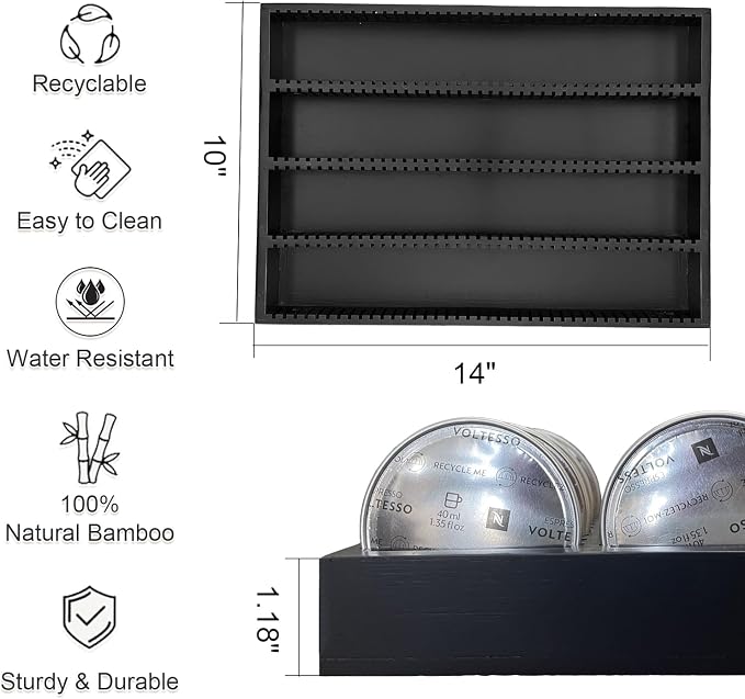 Bamboo Coffee Pod Storage Holder - Image 3
