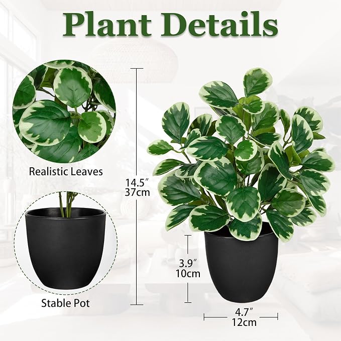 Villa Como 14.5" Artificial Plants Indoor Home Decor, Fake Potted Silk Plants - Image 2