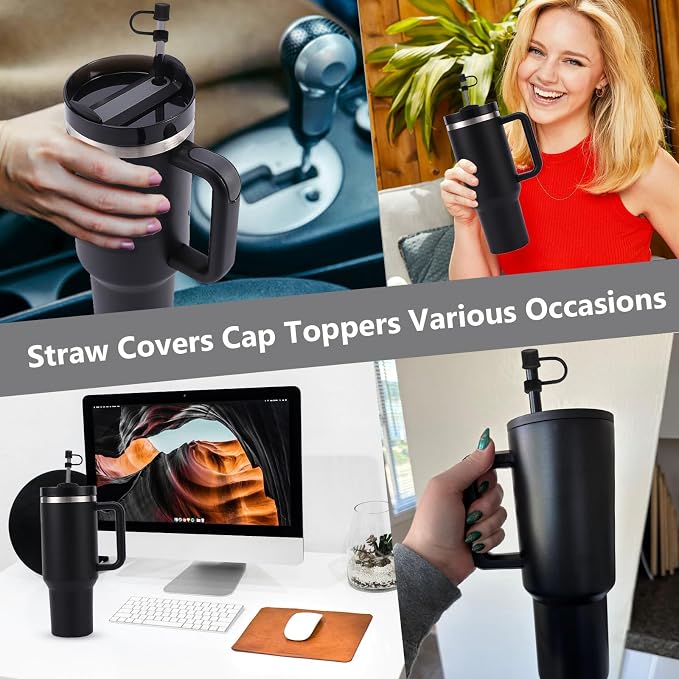 6PCS Silicone Straw Covers Cap Compatible - Image 7