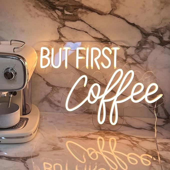 BUT FIRST Coffee Neon Sign Dimmable Led Coffee Sign - Image 2