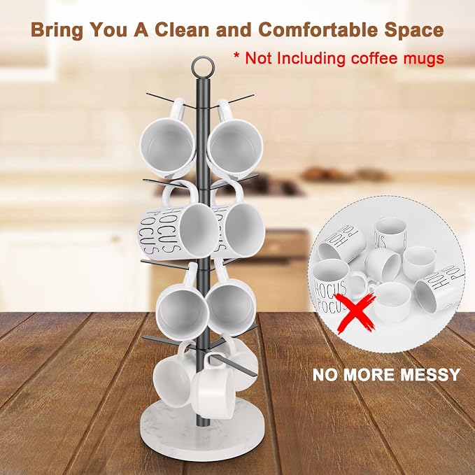 Mug Holder Tree, Coffee Cup Stand Holder, Thick Base Mug Rack - Image 3