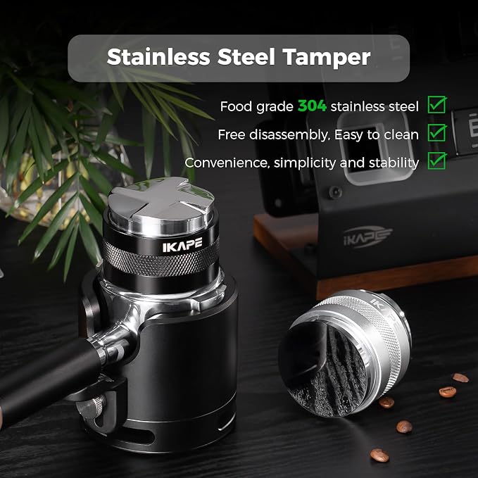 IKAPE Coffee Products, 58mm Coffee Distributor & Hand Tamper, Adjustable Depth - Image 5