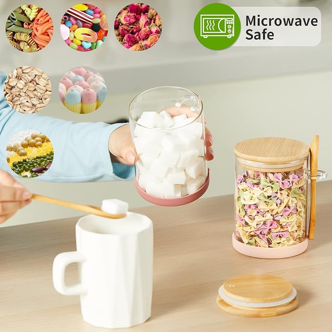 Mfacoy Set of 4 Airtight Glass Jars - Image 3