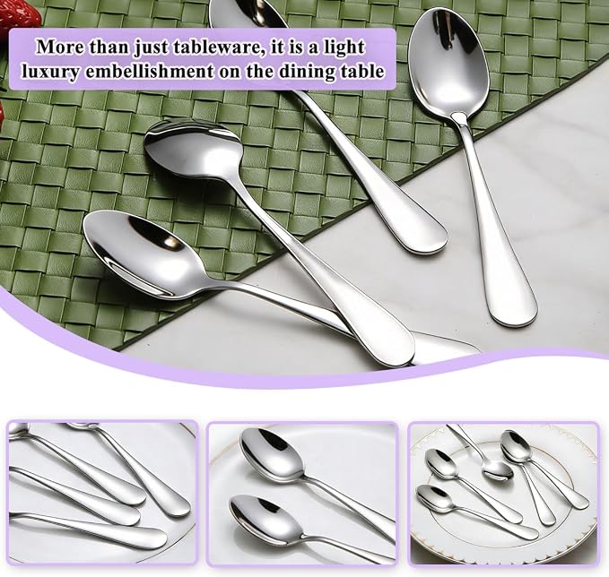 Demitasse Espresso Spoons 12 Pieces 5", Berglander Stainless Steel Mini Coffee - Image 6