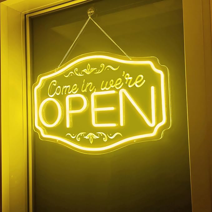 LED Neon Come In We're Open Sign by Unknown