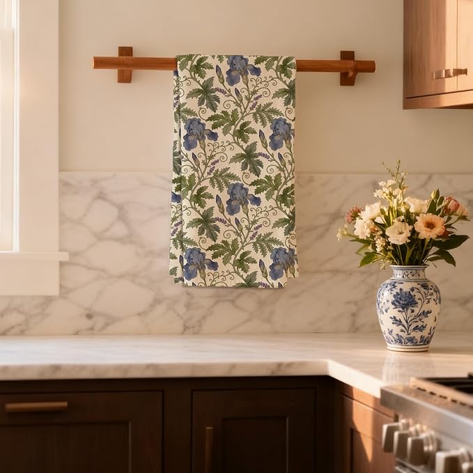 CUTHOLLOW William Morris Flowers & Plants Decorative Kitchen Towels Set of 4 - Image 7