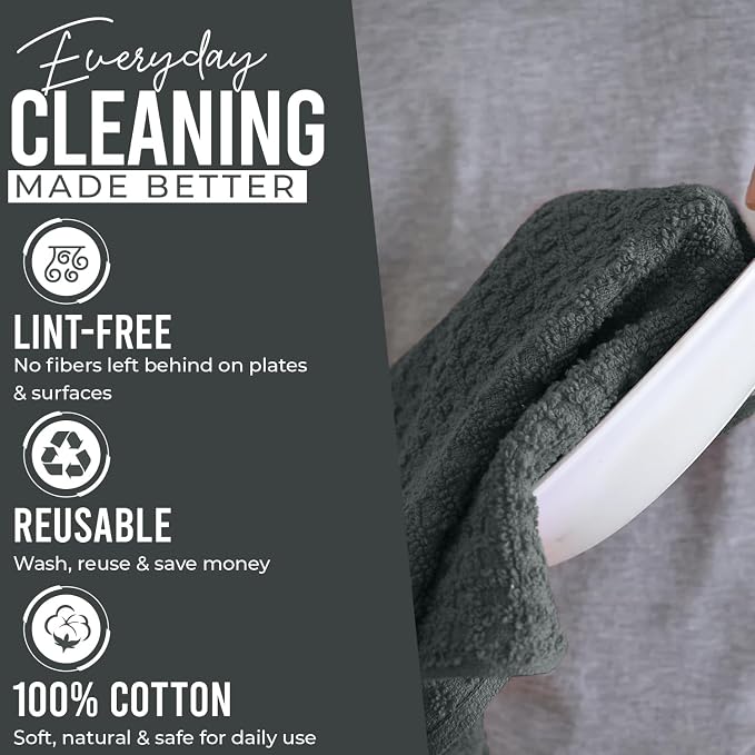 DAN RIVER Premium Grey Kitchen Towels - Image 4