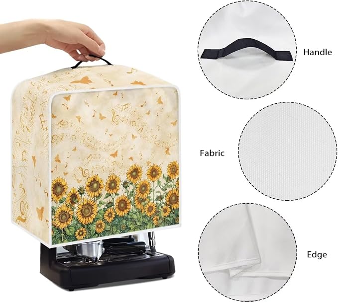 Sunflower Design Coffee Machine Covers Folding Covers - Image 5