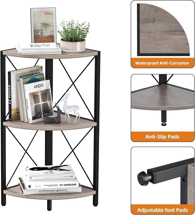 Snughome Corner Shelf for Desktop, 3-Tier Corner Storage Organizer - Image 7