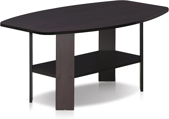Furinno Simple Design Coffee Table, Dark Walnut - Image 6