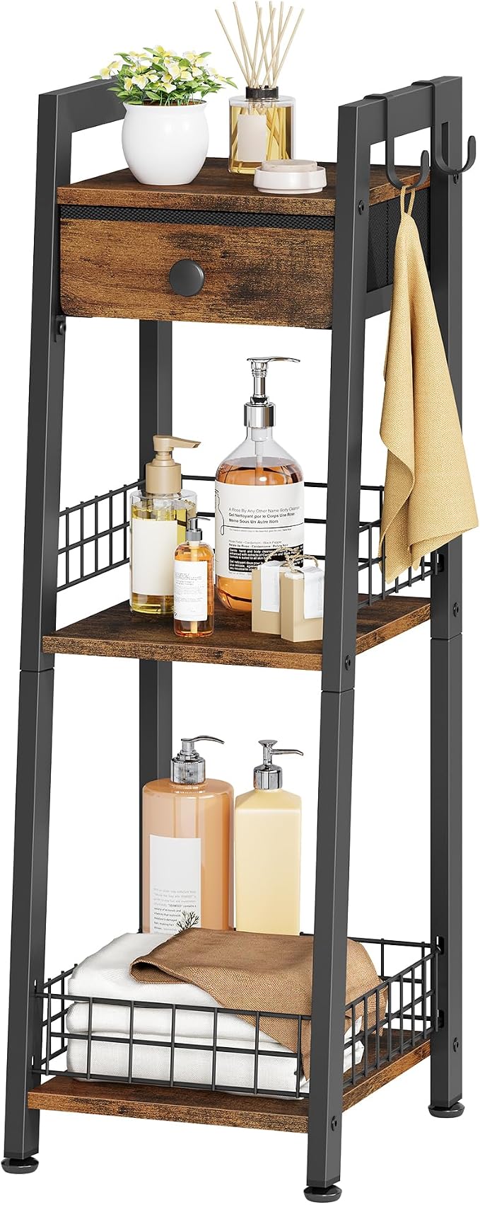 Gewudraw 3-Tier Narrow Ladder Shelf by Gewudraw