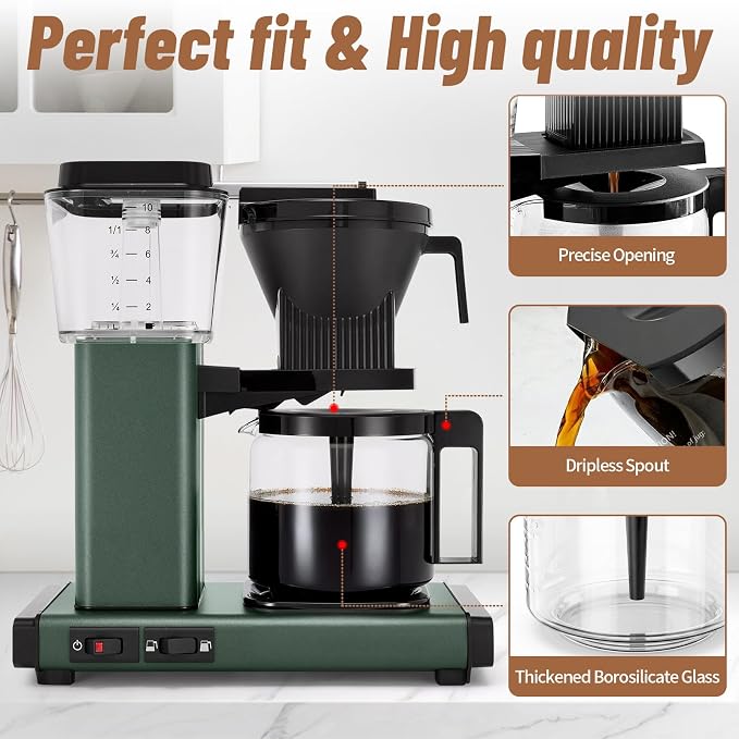 10-Cup Coffee Pot for Technivorm 89830 1.25L Coffee Maker, Glass Carafe - Image 4