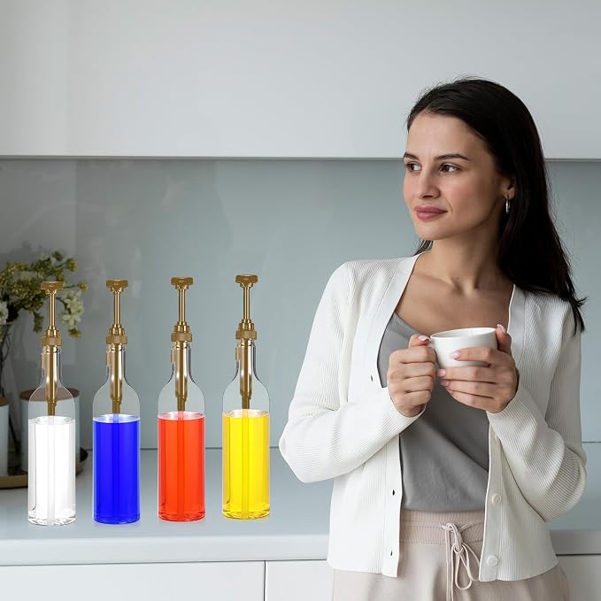 4 Pcs Coffee Syrup Dispenser, 750ml Syrup Bottles, Syrup Dispenser - Image 7