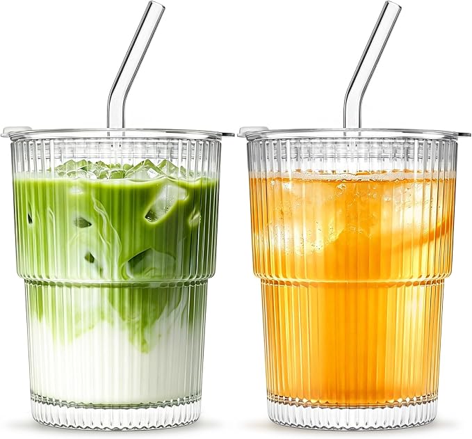 INSETLAN 13oz Glass Tumbler by INSETLAN