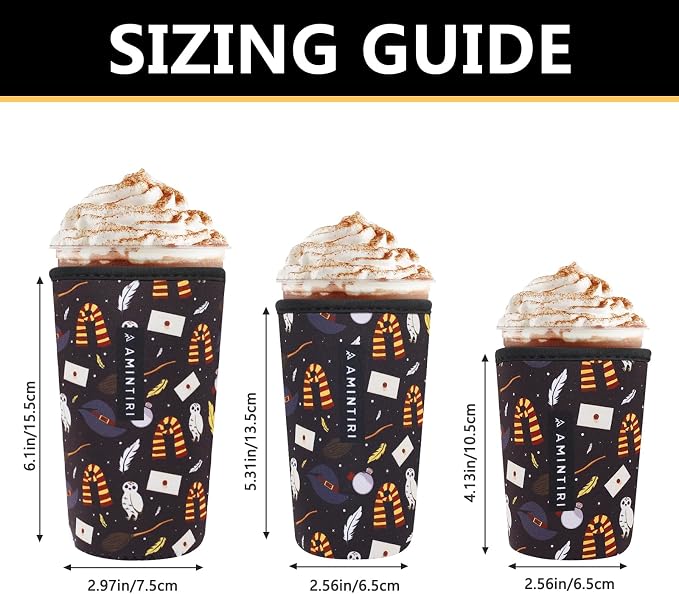 3 Pack Reusable Sleeve for Iced Coffee Cup, Coffee Neoprene Sleeve for Iced&Hot - Image 3