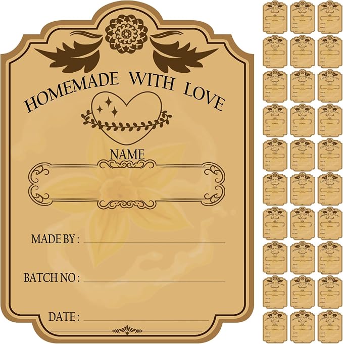 30PCS Beautifully Designed Bottle DIY Stickers, Vintage Labels by Bmcndq