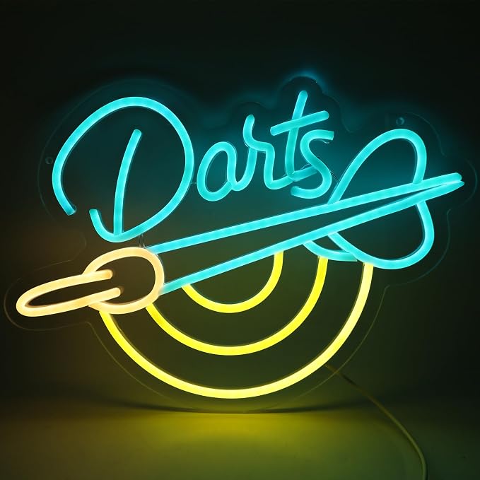 Darts Neon Sign Dart Board Light by TAGEEKOONeonSigns