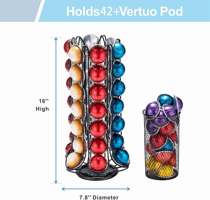 ZCDCP Nespresso Vertuo Pod Holder Carousel Stand - Image 2